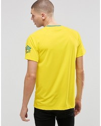 T-shirt à col rond jaune Umbro