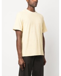 T-shirt à col rond jaune Jil Sander