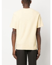T-shirt à col rond jaune Jil Sander