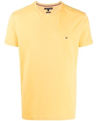 T-shirt à col rond jaune Tommy Hilfiger