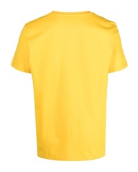 T-shirt à col rond jaune Dondup