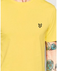 T-shirt à col rond jaune Lyle & Scott