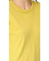 T-shirt à col rond jaune Madewell