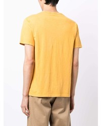T-shirt à col rond jaune YMC