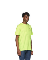 T-shirt à col rond jaune Off-White