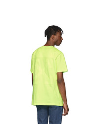 T-shirt à col rond jaune Off-White