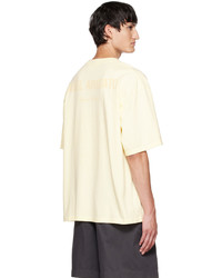 T-shirt à col rond jaune Axel Arigato