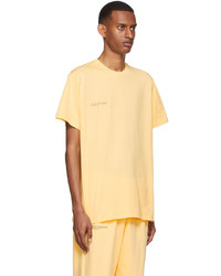 T-shirt à col rond jaune PANGAIA