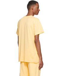 T-shirt à col rond jaune PANGAIA