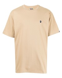 T-shirt à col rond marron clair A Bathing Ape