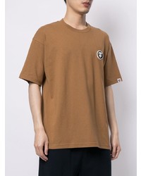 T-shirt à col rond marron clair AAPE BY A BATHING APE