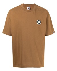 T-shirt à col rond marron clair AAPE BY A BATHING APE