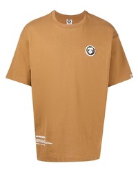 T-shirt à col rond marron clair AAPE BY A BATHING APE