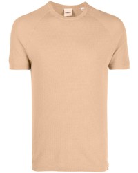 T-shirt à col rond marron clair Aspesi