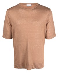 T-shirt à col rond marron clair Ballantyne