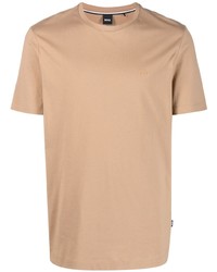 T-shirt à col rond marron clair BOSS