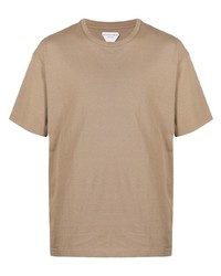 T-shirt à col rond marron clair Bottega Veneta