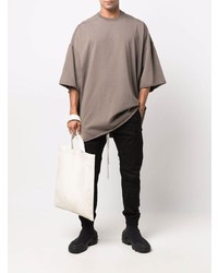 T-shirt à col rond marron clair Rick Owens DRKSHDW