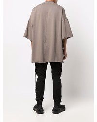 T-shirt à col rond marron clair Rick Owens DRKSHDW