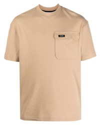 T-shirt à col rond marron clair Calvin Klein