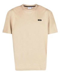 T-shirt à col rond marron clair Calvin Klein