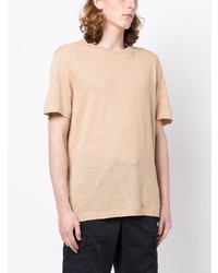 T-shirt à col rond marron clair BOSS