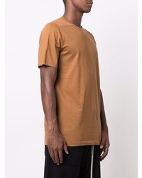 T-shirt à col rond marron clair Rick Owens