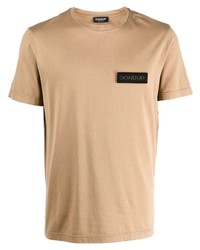 T-shirt à col rond marron clair Dondup