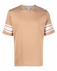 T-shirt à col rond marron clair Eleventy
