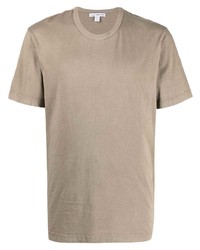 T-shirt à col rond marron clair James Perse