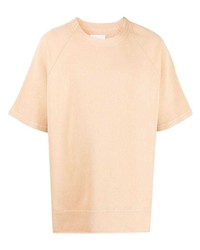T-shirt à col rond marron clair Jil Sander