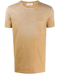 T-shirt à col rond marron clair Lanvin