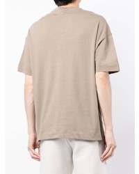 T-shirt à col rond marron clair Emporio Armani