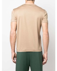 T-shirt à col rond marron clair Emporio Armani