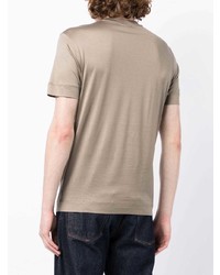 T-shirt à col rond marron clair Emporio Armani