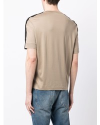T-shirt à col rond marron clair Emporio Armani