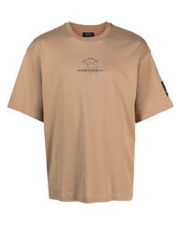 T-shirt à col rond marron clair Paul & Shark