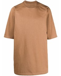 T-shirt à col rond marron clair Rick Owens