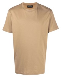 T-shirt à col rond marron clair Roberto Collina