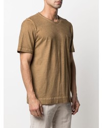 T-shirt à col rond marron clair Massimo Alba