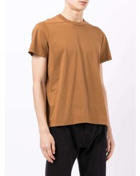 T-shirt à col rond marron clair Rick Owens