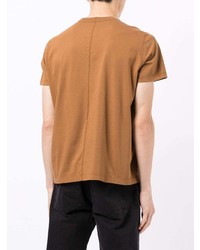 T-shirt à col rond marron clair Rick Owens