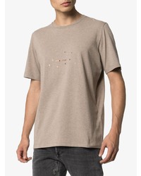 T-shirt à col rond marron clair Saint Laurent