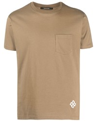 T-shirt à col rond marron clair Tagliatore