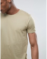 T-shirt à col rond marron clair Asos