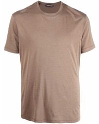 T-shirt à col rond marron clair Tom Ford