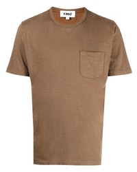 T-shirt à col rond marron clair YMC