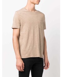 T-shirt à col rond marron clair Zadig & Voltaire