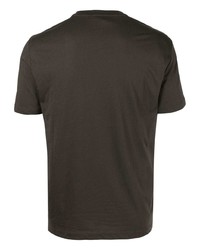 T-shirt à col rond marron foncé Ea7 Emporio Armani