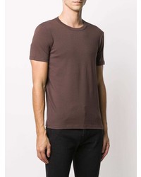 T-shirt à col rond marron foncé Tom Ford